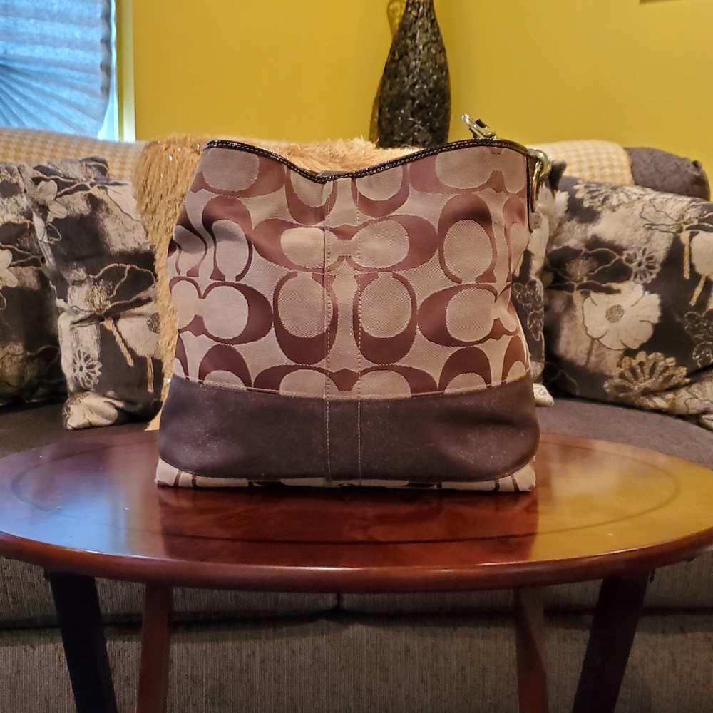 Coach M Shoulder Bag with "Big Lettering C"